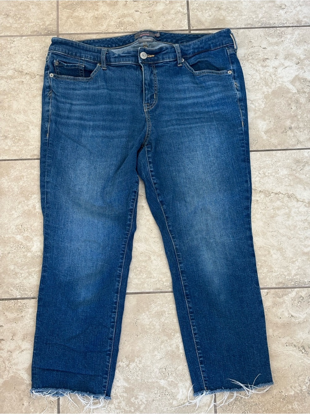 torrid Dark Blue Boyfriend Cropped Jeans